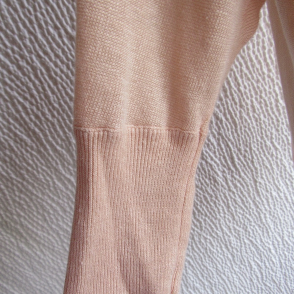 Garnet Hill Lightweight Linen Pullover Sweater XS Lagenlook Vneck 3/4  Pink - Picture 6 of 10